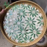 Round Damascus Mosaic Tray